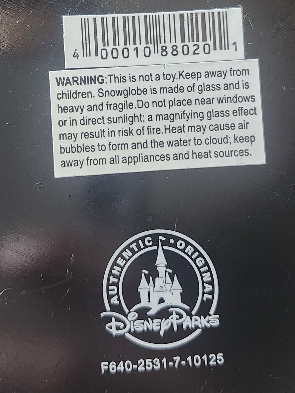 "Welcome To The Fabulous Disneyland" Resort Classic Snow Globe - Picture 3 of 3